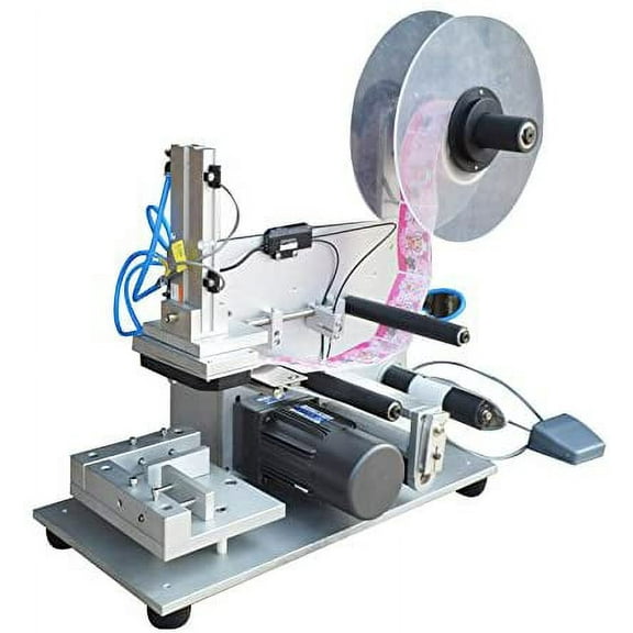 INTBUYING Semi-Automatic Flat Plane Labeling Machine Suitable For Kinds of Flat Surface Labeler Label Applicator Machine 110V