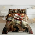 thumbnail image 2 of Homewish Teens Cat Dinosaur 3-Piece Full Size Comforter Sets,Merry Christmas Animal Bedding Comforter Set,Xmas Theme Lightweight Bedding Sets,Retro Vintage Room Decor,Reversible, 2 of 8