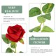 thumbnail image 5 of Ramo de rosas falsas de 6 piezas, modelo de rosa simulada, decoración de rosas artificiales realistas, suministros para el Día de San Valentín, 5 of 5