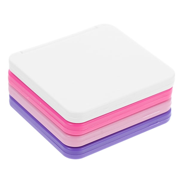 4pcs Mini espejo de maquillaje plegable portátil de doble cara para niñas y mujeres pequeños espejo portátil para viajar diariamente lindo compacto