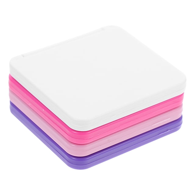 4 mini espejos de maquillaje plegables portátiles de doble cara para niñas y mujeres, espejo de mano pequeño para viajes diarios, bonitos y compactos.