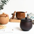 thumbnail image 3 of HLONK Rustic Wooden Sugar Bowl - Seasoning Pot Nuts Serving Pot, 3 of 8