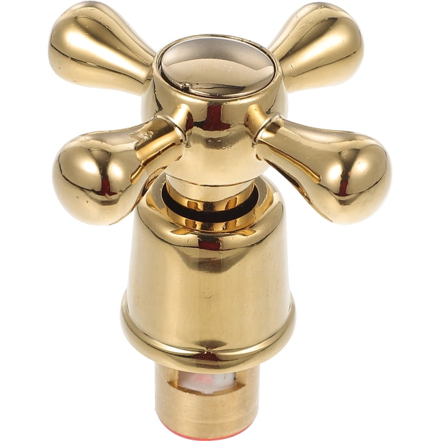 Miangastore 1 Set Brass Cross Head Faucet Handle for Kitchen and Bathroom Hot Cold Water Control