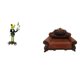 thumbnail image 1 of Estatua de camarero de rana con sofá en miniatura, escultura creativa de animal, adorno de mesa para micropaisaje, decoración de habitación, regalo de, 1 of 8