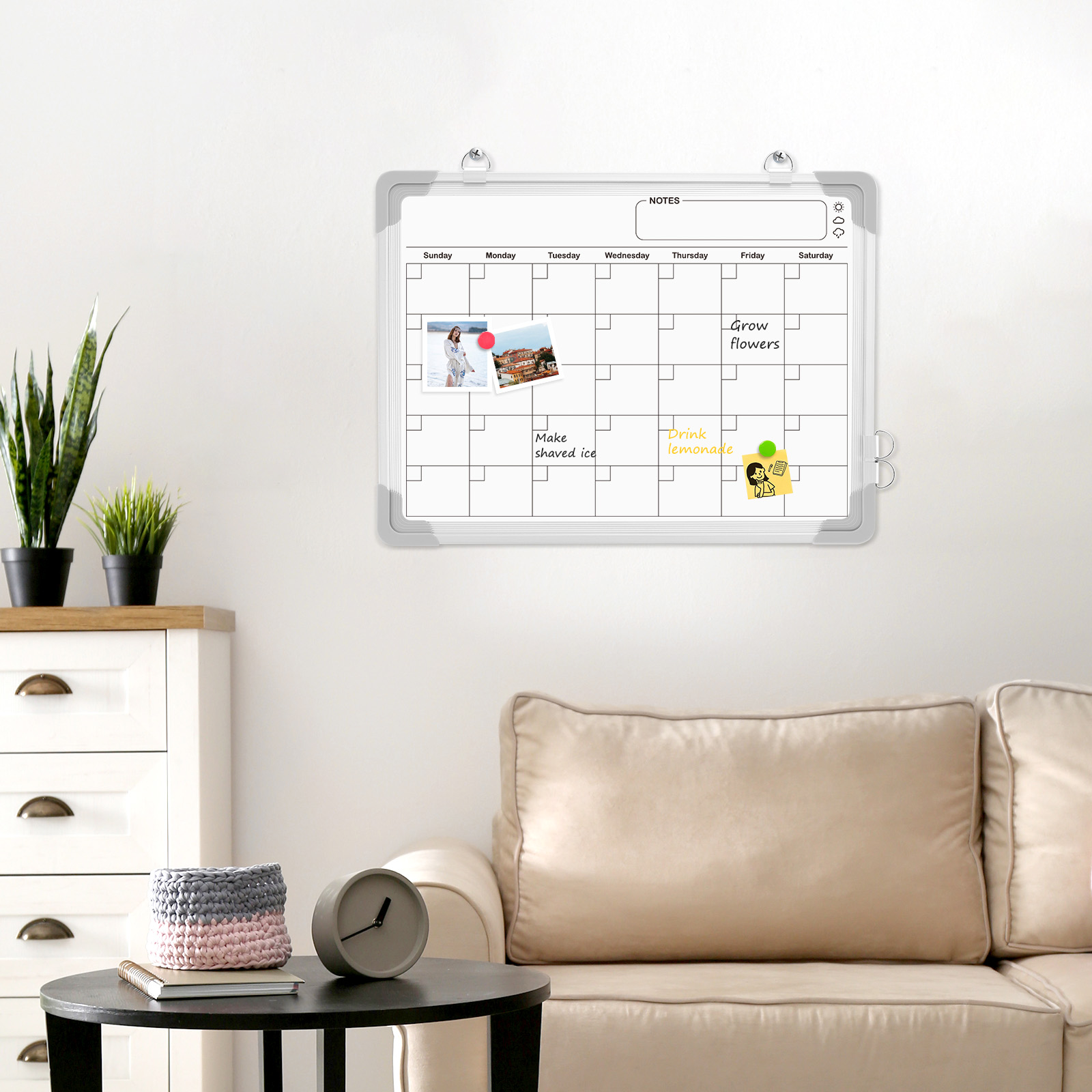 Dollar Boss 16x12 Monthly Dry Erase Calendar Board photo 6