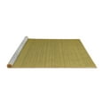 thumbnail image 2 of Ahgly Company Machine Washable Indoor Round Abstract Yellow Contemporary Area Rugs, 4' Round, 2 of 4