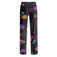 thumbnail image 3 of Fabrcox Halloween Woman Pajama Pants Pumpkin Ghost Moon Sleep Pants Women Fall Winter Festival Comfy Lounge Pants for Women Purple S, 3 of 5