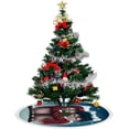 thumbnail image 4 of GZHJMY Christmas Tree Skirt Xmas Tree Skirts 48" Snow Owls On Branch Christmas Tree Mat for Christmas Holiday Party Ornaments, 4 of 5