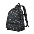 thumbnail image 2 of Dog Bone Neon Black Pattern Backpack for School, Cute School Bag with Adjustable Shoulder Straps and Padded Back, 13.4"x11"x4.7", 2 of 5