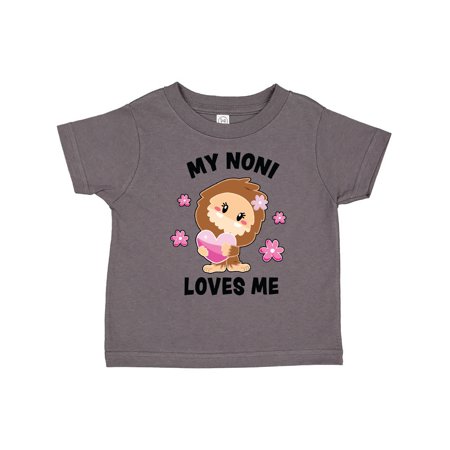 

Inktastic My Noni Loves Me with Bigfoot Gift Toddler Toddler Girl T-Shirt