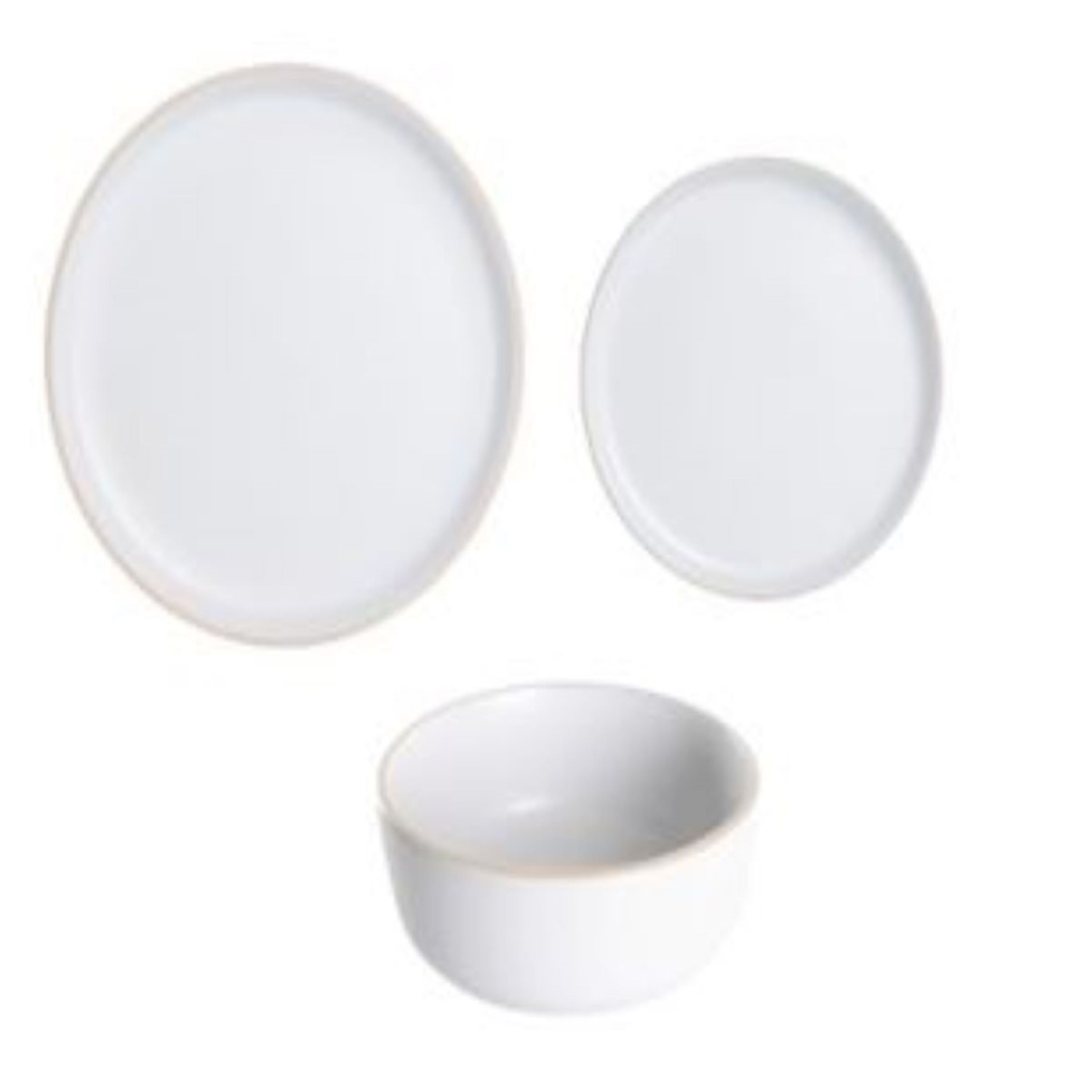 Gap Home Color Matte 12-Piece White Stoneware Dinnerware Set