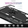 thumbnail image 5 of for Galaxy Note-10-Plus Case: Samsung Note 10 Plus Case with [2 Pack] Camera Lens Protector, Military-Grade Shockproof Protective Case Cover with Metal Kickstand for Samsung Note 10 Plus, Black, 5 of 7