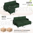 thumbnail image 4 of Walsunny Pull Out Sectional Sleeper Sofa Bed L Shape Couches with Reversible Storage Chaise for Living Rooms Small Rooms Apartment,Green, 4 of 8