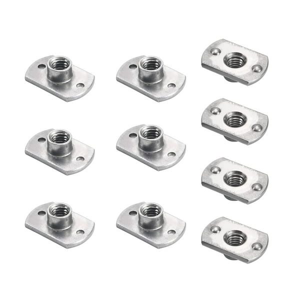 EcoNesxp Carbon Steel Machine Screws Weld Nuts with Flanges 2 Flanges 1 Flange UNC 10 pcs Weld Nuts