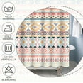 thumbnail image 4 of Multicoloured Boho Shower Curtain Bohemian Stripes Texture Pattern Shower Curtains for Bathroom Home Bathtubs Hotel Decors Fabric Waterproof Fabric Shower Curtain with Hooks 72x72 Inches, 4 of 6