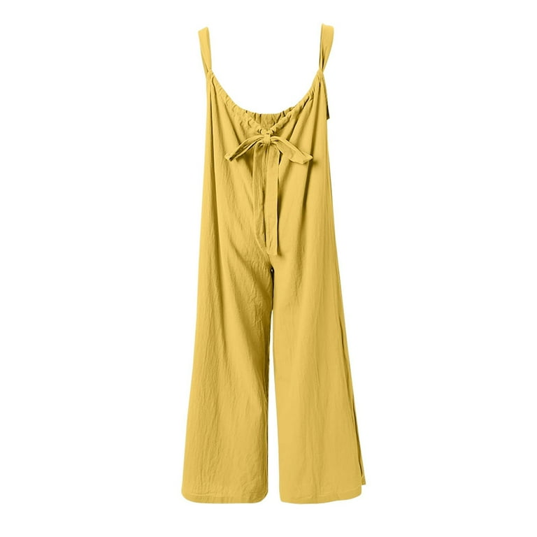 Oversized linen best sale dungarees