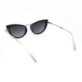 thumbnail image 4 of Retro Metal Bridge Plastic Cat Eye Gothic Luxury Fashion Sunglasses Black Silver - Smoke, 4 of 4