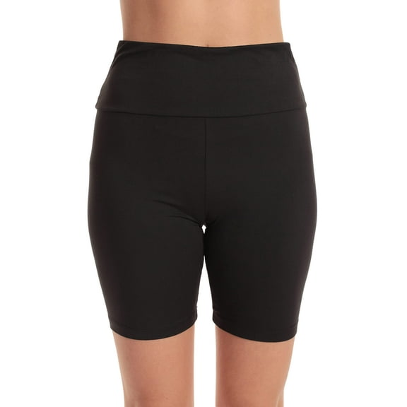 Just Love High Waist Biker Short for Women – 7” Stretch Yoga Workout Short (Black, Small)