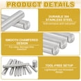 thumbnail image 3 of Uxcell 3mm x 10mm Dowel Pin Stainless Steel, 60 Pcs 304 Stainless Steel Pegs for Shelves Furniture Fixing, Silver, 3 of 7