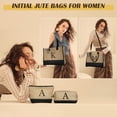 thumbnail image 3 of Bolsa de Playa YOOLIFE Personalizada con Inicial en Yute con 2 Bolsas de Maquillaje, 3 of 7