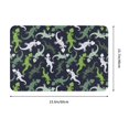 Bathroom Rugs Mat, Cute Lizard Gecko Green Washable Non Slip Bath