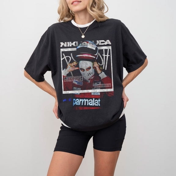 Formula 1 Racing Legend Graphic Shirt Vintage Niki Grand Prix Motorsport Driver Portrait Design Lauda Classic F1 Racing Tribute Comfort Colors Unisex Cotton T-Shirt, Sizes S-3XL