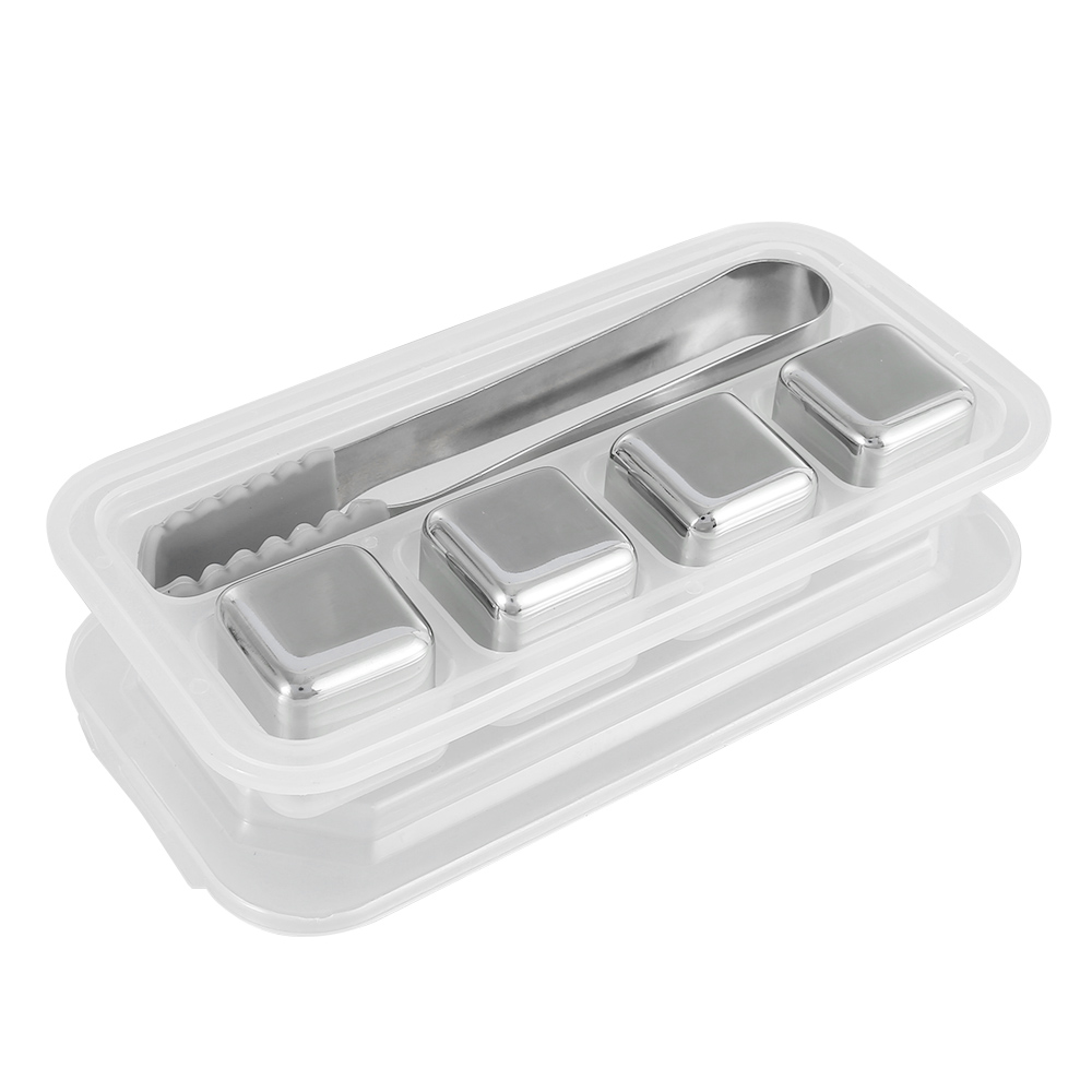 SchSin Stainless Steel Ice Cube Set for Whisky Chilling Stone, Drink