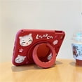 thumbnail image 3 of TECH CIRCLE Cartoon Tablet Case for iPad Mini 5th Generation (2019) /iPad Mini 4 Case 7.9 Inch, Cute Case for Kids, Built-in Rotating Kickstand & Handle, with Shoulder Strap, Portable Case, Red Cat, 3 of 7