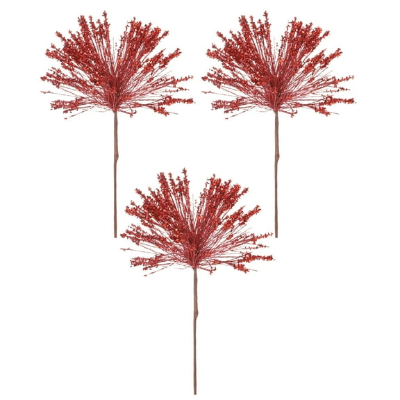 Deeceymbur Christmas Decor Gold Powder Firecracker Tassel Branch Bouquet Accessories Tree Decoration for Home Holiday