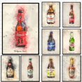 thumbnail image 2 of Póster de cerveza de acuarela, cuadro de arte de pared de cerveza belga, impresión en lienzo, bar, sala de estar, decoración del hogar, pintura, regalos, 2 of 5