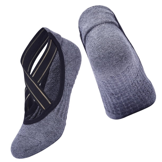 Greeniant Calcetines de Yoga profesionales, medias de mujer ligeras resistentes al desgaste, calcetín de masaje antideslizante, buena elasticidad, Ballet Uniforme atlético Gris Greeniant OD015143-02