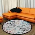 thumbnail image 4 of Coolnut Round Rugs for Living Room, Game Over Cartoon Non-Slip Coral Velvet Long Runner Rugs, Washable Water Absorbent Mat Carpet for Bedroom Kitchen Kids Room, 4 of 6