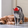 thumbnail image 1 of FONDOTIN  Pets Costumes Red Non-woven Cowboy Hat for Dogs 1Pack, 1 of 6