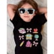 thumbnail image 2 of Girls & Boys School Theme Cotton Graphic Tees, Back To School Clothes Girls, Black Graphic Summer Shirts With School Supplies, Gift For First Day Of School, Round Neck Short Sleeve T-Shirt, 2 of 3