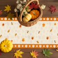 thumbnail image 3 of Fall Table Runner Thanksgiving Sunflower Pumpkin Wreath Table Runners Orange Maple Leaf Home Cotton Linen Dresser Scarf Kitchen Dining Table Decor for Fall Holiday Party Decor 13x72 Inch, 3 of 9