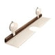 thumbnail image 2 of Organizador de lavabo de baño con ventosa, estante de almacenamiento sin orificios para lavabo, construcción de color blanco, impermeable, duradero, fácil de instalar, herramienta que ahorra espacio, 2 of 4