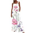 thumbnail image 1 of Mchoice Jumpsuits for Women Casual Buttons Sleeveless Wide Leg Trousers Boho Floral Printed Pleated Casual Rompers, 1 of 7
