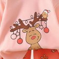 thumbnail image 3 of TOWED22 2 Piece Infant Toddler Winter Outfits Set Long Sleeve Print Pattern Pullover Top Round Neck Elastic Waist Sweatpants Warm Clothes(Watermelon Red,5-6 Y), 3 of 6