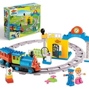 Minmi Motorized Train Set and Tracks Building Blocks - Battery Operated 53 Piece Set