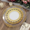 thumbnail image 4 of BalsaCircle 10 Round 7" White Disposable Salad Dinner Plastic Plates Gold Lace Trim Party Events Decorations, 4 of 8