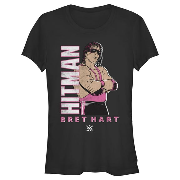 Junior's WWE Hitman Bret Hart  Graphic Tee Black 2X Large