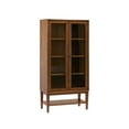 thumbnail image 2 of Martin Furniture Mid-Century Modern Wood Dining Display Cabinet, Kitchen Storage, Bookcase, Brown, 2 of 14