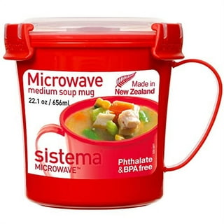  Sistema Microwave Egg Cooker and Poacher with Steam Release  Vent, Dishwasher Safe, 9.16-Ounce, Red: Home & Kitchen