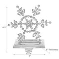 thumbnail image 3 of Maison Concepts Christmas Metal Beaded Snowflake Stocking Holder (6L X 5W X 6.5H), 3 of 3