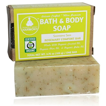 Certified Organic Bath & Body Soap ROSEMARY COMFORT One 3.75 OZ