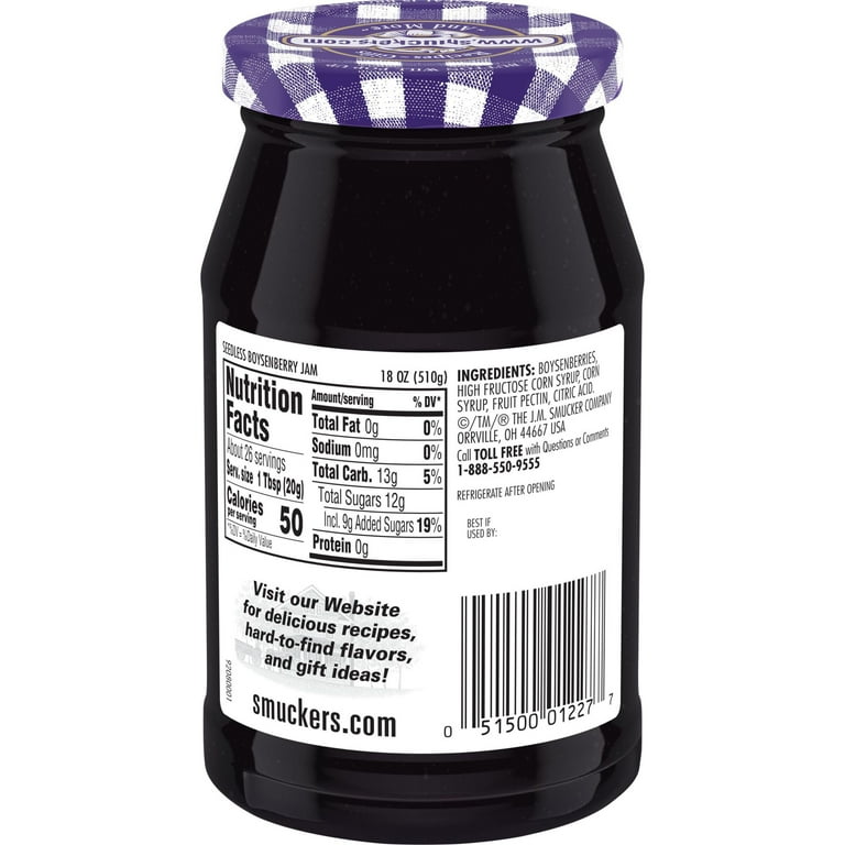 JAM出品 Seedless Blackberry Jam: Single Jar :- (All Natural)(20 oz. Jar