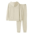 thumbnail image 3 of UKAP Conjunto de dos piezas para mujer, chándal de manga larga, conjunto de Jogger, sudaderas con capucha y pantalones de chándal cálidos para mujer, conjuntos informales con capucha, 3 of 4