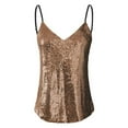 thumbnail image 3 of Besolor Women's Sequin Cami Tank Tops V Neck Spaghetti Strap Sparkly Glitter Camisole Party Club Night out Shirts, 3 of 3