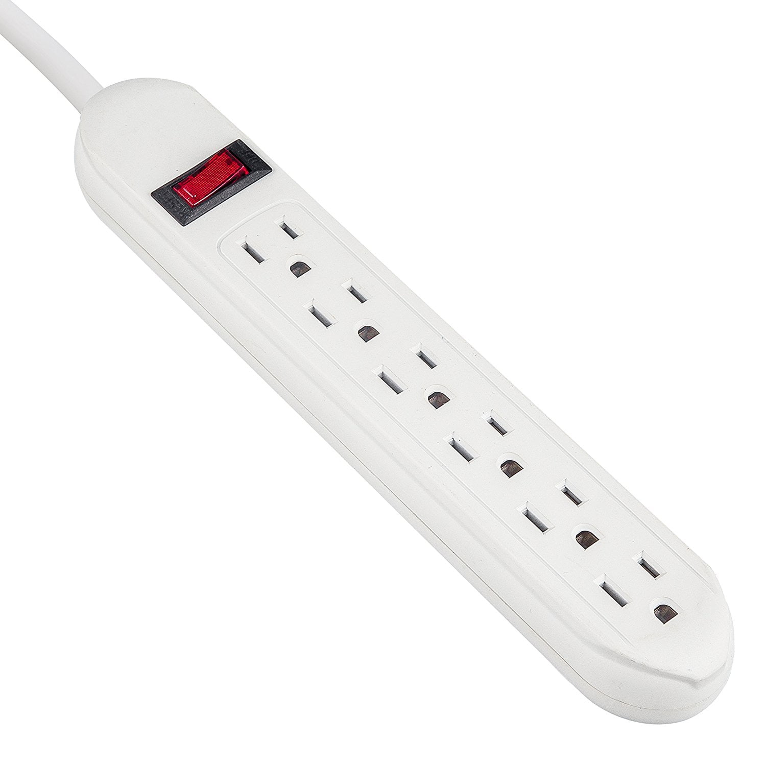 AblePower 6 Outlet Power Strip Surge Protector 15A 125V 90J 1.5FT Cord