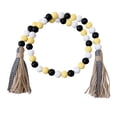 thumbnail image 3 of Farmhouse Beads Wood Bead Garland with Tassels（1Pack） , Xmas Rustic Farmhouse Decor for Farmhouse Tiered Tray Farmhouse Wall Decor, 3 of 6